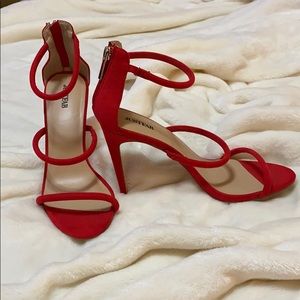 Red strappy 4 1/2” heels